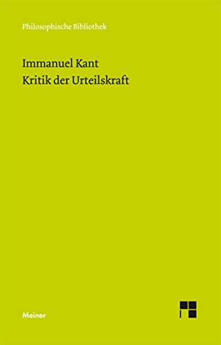 Kritik der Urteilskraft (Philosophische Bibliothek 507) (German Edition)  - Original PDF