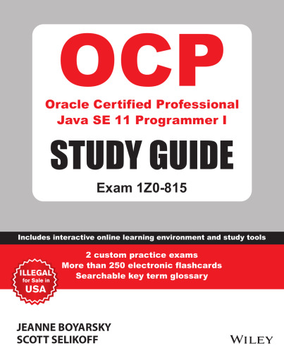 OCP Oracle Certified Professional Java SE 11 Programmer I Study Guide- Exam 1Z0 - pdf