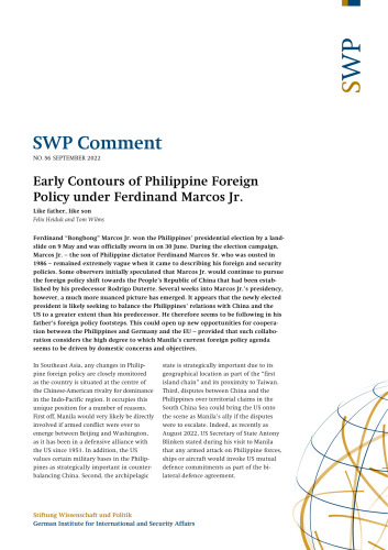 SWP Comment No. 56/2022 Early Contours of Philippine Foreign Policy under Ferdinand Marcos Jr. - pdf