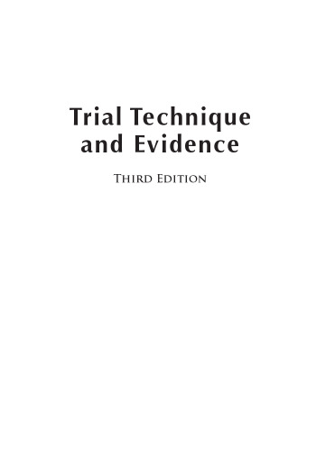 Trial Technique and Evidence Third - pdf