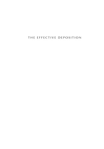 The Effective Deposition: Techniques and Strategies That Work Revised Third Edition - pdf