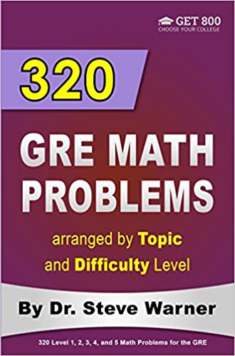 320 GRE Math Problems arranged by Topic and Difficulty Level: 160 GRE Questions with Solutions, 160 Additional Questions with Answers - Original PDF