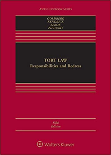 Tort Law: Responsibilities and Redress (Aspen Casebook Series) (5th Edition) - Epub + Converted pdf