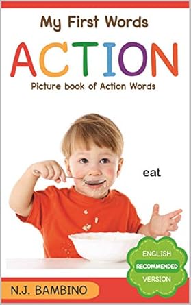 Action Words Flashcards_ Beautiful illustrated book of everyday life action verbs, labelled with words - Epub + Converted PDF