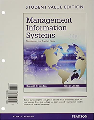 Management Information Systems: Managing the Digital Firm, Student Value Edition (14th Edition) - Original PDF
