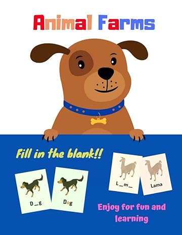 Vocabulary Flash Cards Cartoon Animals Farm: Fill in blank word kind of animal farm for Kids and Preschools for Learning & Skill Development  - Epub + Converted  PDF