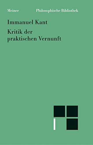 Kritik der praktischen Vernunft (Philosophische Bibliothek 506) (German Edition)  - Original PDF