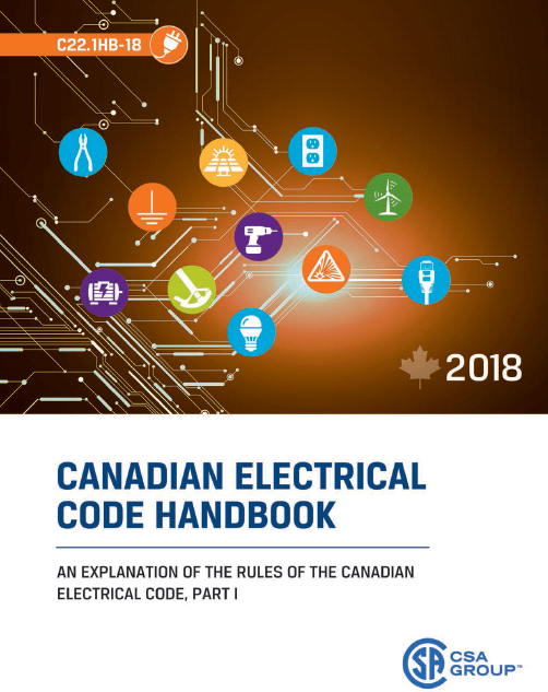 C22.1HB-18 Canadian electrical code handbook - An explanation of the rules of the Canadian electrical code, part 1 - Orginal Pdf