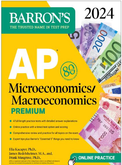 AP Microeconomics/Macroeconomics Premium, 2024: 4 Practice Tests + Comprehensive Review + Online Practice (Barron's AP) - Epub + Converted Pdf