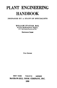 Plant Engineering Handbook BY Staniar  - Scanned Pdf