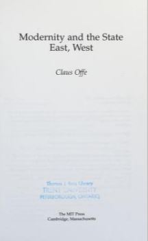 Modernity and the state : East, West - Scanned Pdf with ocr