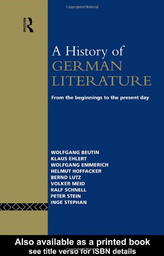 A history of German literature: from the beginnings to the present day - Original PDF