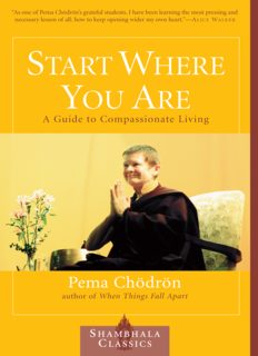 Start Where You Are BY Chödrön - PDF