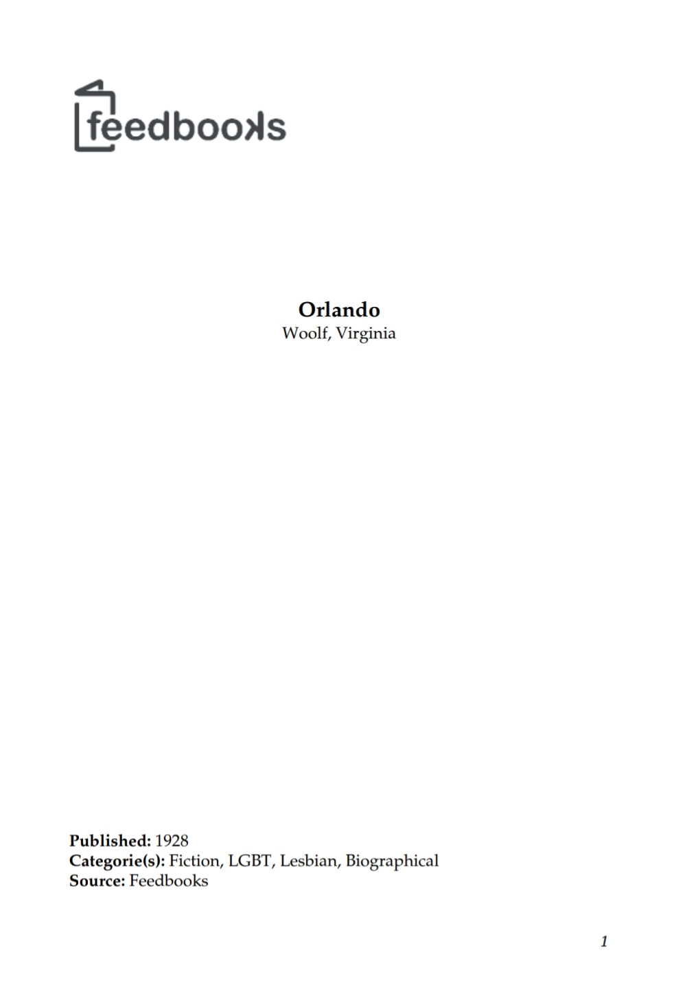 Orlando BY Woolf - PDF