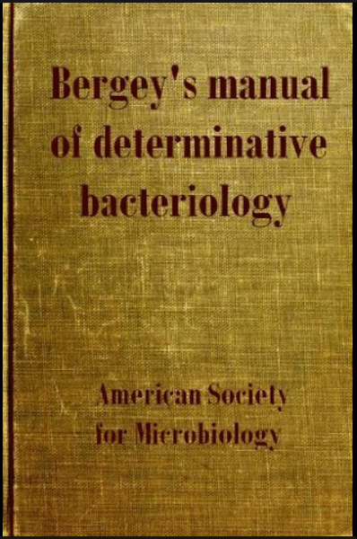 BERGEY'S MANUAL DETERMINATIVE BACTERIOLOGY SEVENTH EDITION - Original PDF