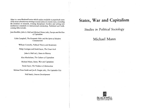 States, War and Capitalism: Studies in Political Sociology - Original PDF