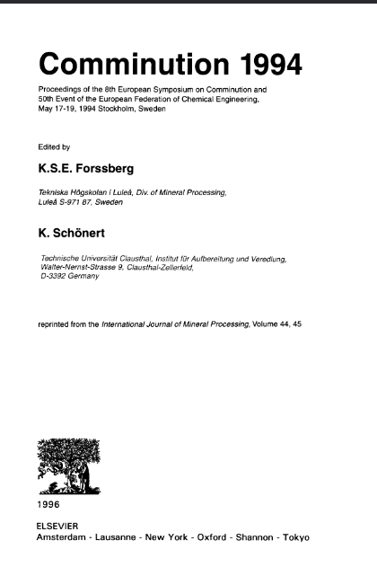 Comminution 1994 Proceedings of the 8th European Symposium on Comminution and 50th Event of the European Federation of Chemical Engineering, May 17-19, 1994 Stockholm, Swede - PDF