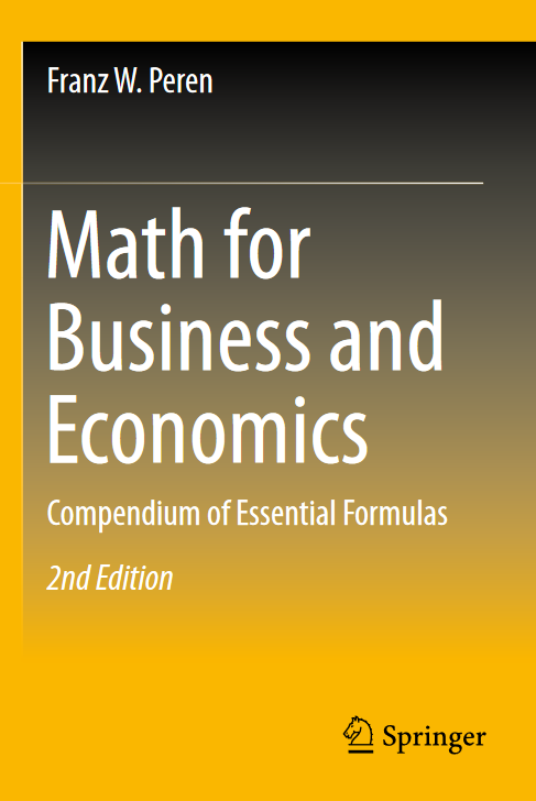 Math for Business and Economics Compendium of Essential Formulas Second Edition - Original PDF