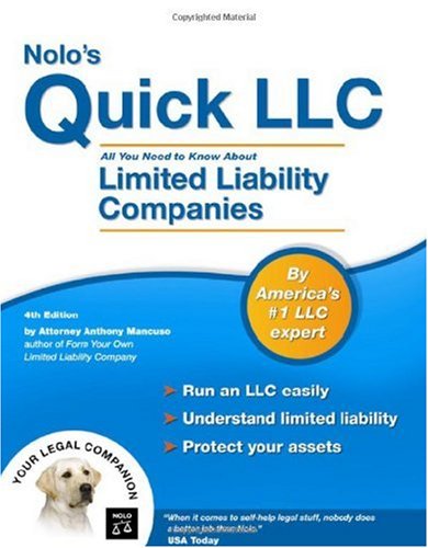 Nolo's Quick LLC: All You Need to Know About Limited Liability Companies, Fourth Edition - PDF
