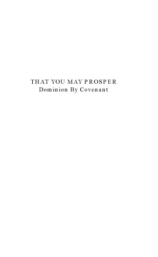 That You May Prosper: Dominion by Covenant - PDF