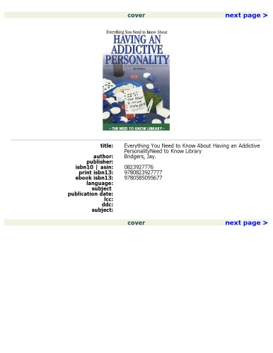 Everything You Need to Know About Having an Addictive Personality - PDF