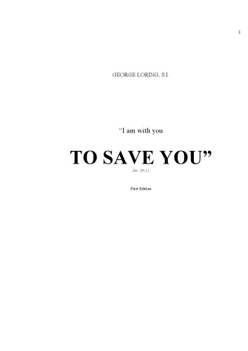 To Save You - Original PDF