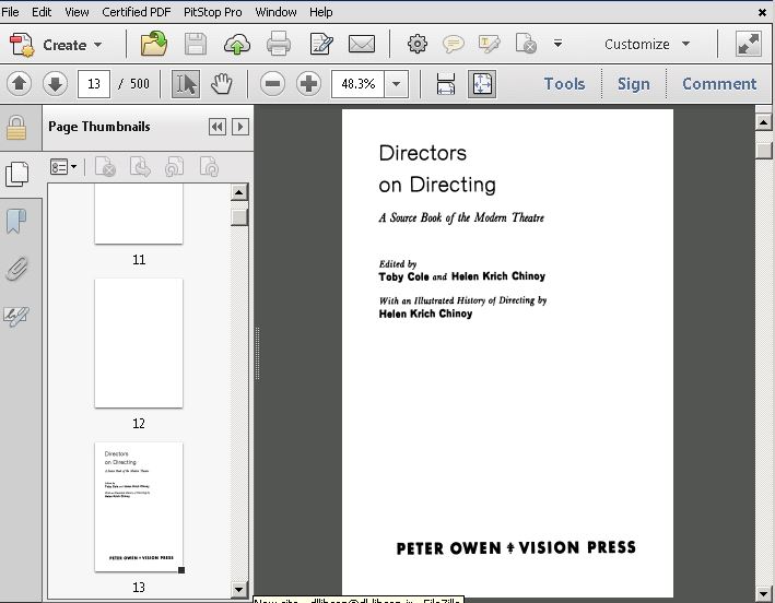 Directors on Directing: A Source Book of the Modern Theatre