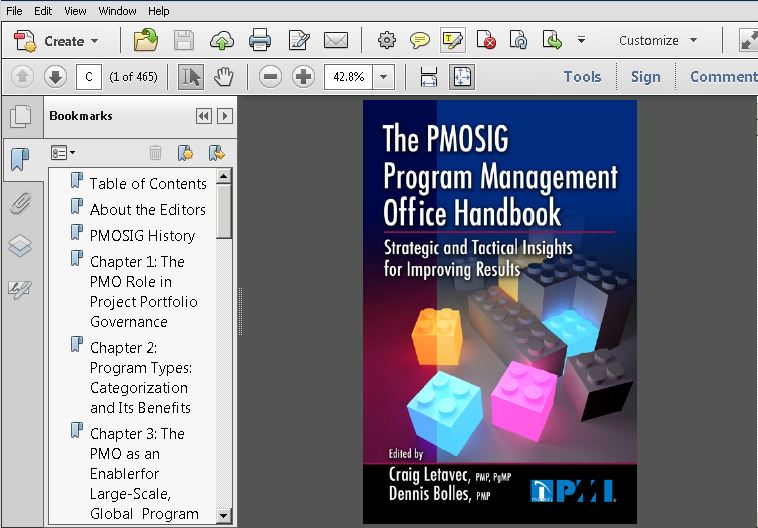 The PMOSIG Program Management Office Handbook: Strategic and Tactical Insights for Improving Results